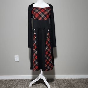 Plaid Long Sleeve Dress